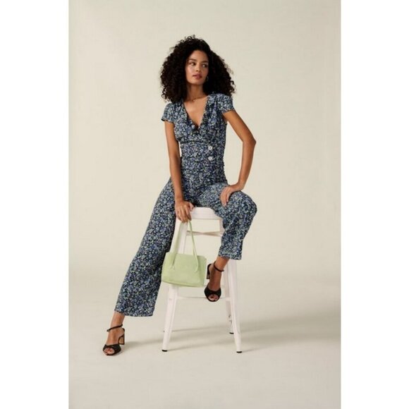 💕ROUJE💕 Floriane Jumpsuit ~ Black Polka Dot Print FR 40 = US 8 - Picture 8 of 16